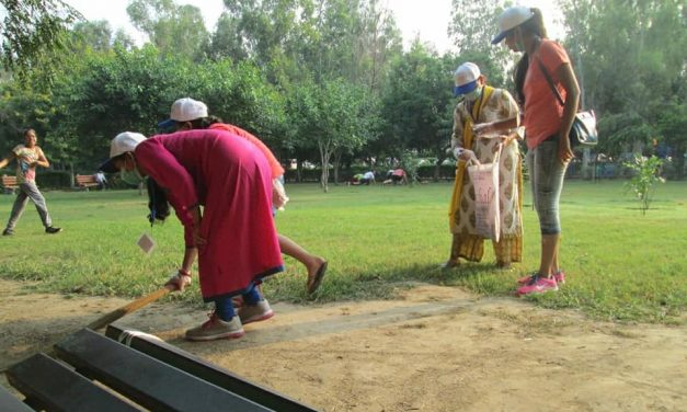 Swachhta Campaign Conducted by YPF in Janakpuri District Park, New Delhi